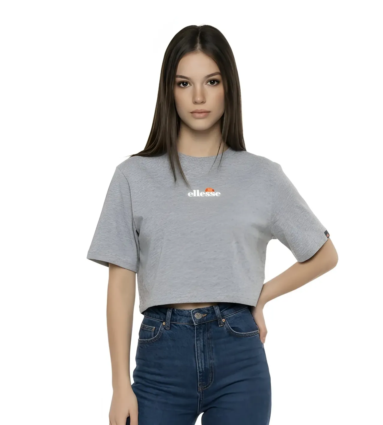 Ellesse Silo T-Short Cropped Donna - Cotone Morbido, Taglio Corto, Stampa Plastisol
