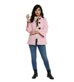 Πανωφόρι Γυναικείο Κοντό Γκοφρέ με Φαρδύ Μανίκι