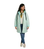 Γυναικείο Ανοιξιάτικο Λεπτό Oversize Καπιτονέ Μπουφάν Μακρύ