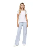 Γυναικείο Τζιν Ψηλόμεσο Straight Fit Ανοιχτόχρωμο