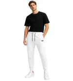 Vinyl Λευκό Παντελόνι Φόρμας Cotton Regular Fit | Core Sweatpants