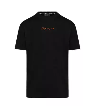 Vinyl City Power Μαύρο T-Shirt Ανδρικό Regular Fit