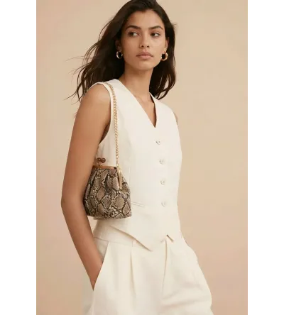 Τσάντα Λεοπάρ με Αλυσίδα | Animal Print Γυναικεία Τσάντα