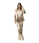 Γυναικείο Φλοράλ Κουστούμι Σετ | Σακάκι & Παντελόνι Regular Fit