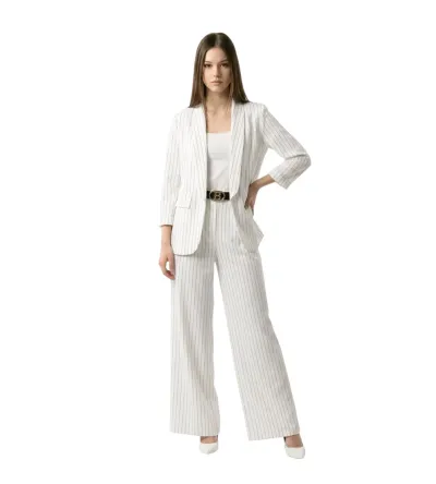 Γυναικείο Ριγέ Oversized Κουστούμι Σετ | Σακάκι & Παντελόνι