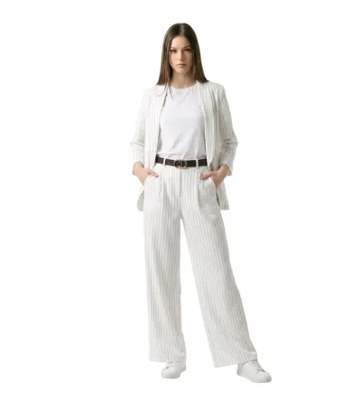 Γυναικείο Ριγέ Oversized Κουστούμι Σετ | Σακάκι & Παντελόνι