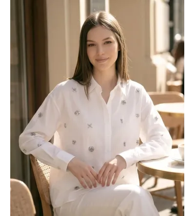 Γυναικείο Πουκάμισο με Στρας | Λαμπερό & Κομψό Shirt