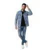 Ανδρικό Τζιν Πουκάμισο Regular Fit με Κουμπιά Τρουκς