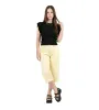 Γυναικείο Τζιν Παντελόνι 3/4 Απαλό Κίτρινο | Denim Capri