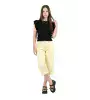 Γυναικείο Τζιν Παντελόνι 3/4 Απαλό Κίτρινο | Denim Capri