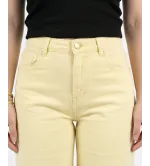 Γυναικείο Τζιν Παντελόνι 3/4 Απαλό Κίτρινο | Denim Capri