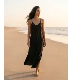Φόρεμα με Λεπτές Ράντες & Σκίσιμο στο Πλάι