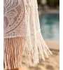 Λευκό Κιμονό με Κρόσια | Boho Γυναικείο Κιμονό