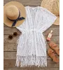 Λευκό Κιμονό με Κρόσια | Boho Γυναικείο Κιμονό
