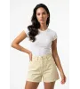Γυναικείο Κίτρινο Τζιν Σορτσάκι με Στρας | Denim Shorts
