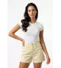 Γυναικείο Κίτρινο Τζιν Σορτσάκι με Στρας | Denim Shorts