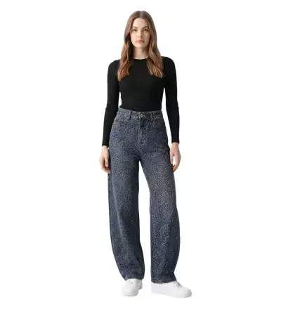 Γυναικείο Τζιν Animal Print Balloon Fit | Jeans