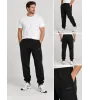 Vinyl Basic Sweatpants Black Ανδρικό Παντελόνι Φόρμας