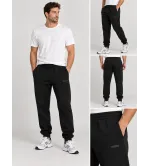 Vinyl Basic Sweatpants Black Ανδρικό Παντελόνι Φόρμας