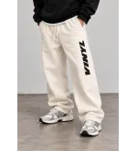 Vinyl Classic Printed Pants White Ανδρικό Παντελόνι Φόρμας