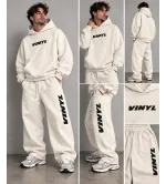 Vinyl Classic Printed Pants White Ανδρικό Παντελόνι Φόρμας