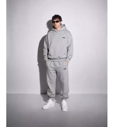 Vinyl Modern Basic Sweatpants Grey Melange Ανδρική Φόρμα