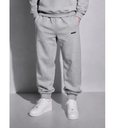 Vinyl Modern Basic Sweatpants Grey Melange Ανδρική Φόρμα