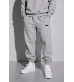Vinyl Modern Basic Sweatpants Grey Melange Ανδρική Φόρμα