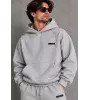 Vinyl Modern Basic Hoodie Grey Melange Ανδρικό Φούτερ