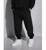 Vinyl Modern Basic Sweatpants Black | Χοντρή Ανδρική Φόρμα