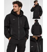 Vinyl Technical Windbreaker Jacket Black | Ανδρικό Αντιανεμικό