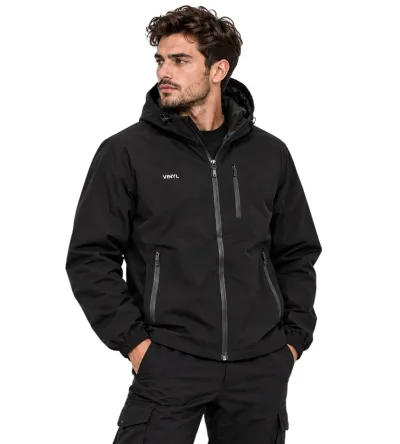 Vinyl Technical Windbreaker Jacket Black | Ανδρικό Αντιανεμικό