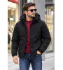 Ανδρικό Κοντό Μπουφάν Regular Fit με Αποσπώμενη Κουκούλα