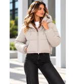 Γυναικείο Κοντό Μπουφάν με Κουκούλα | Casual Jacket