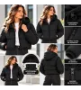 Γυναικείο Κοντό Μπουφάν με Κουκούλα | Casual Jacket