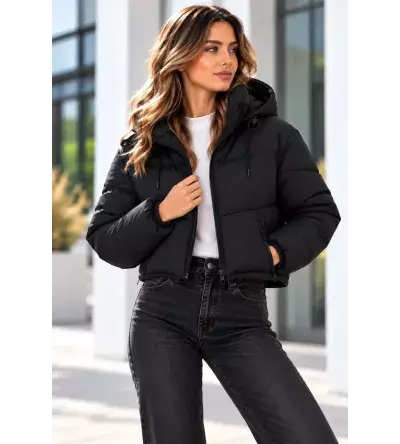 Γυναικείο Κοντό Μπουφάν με Κουκούλα | Casual Jacket