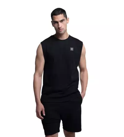 Vinyl αμάνικη μπλούζα μαύρη sleeveless black