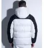 Vinyl μπουφάν φουσκωτό μαύρο λευκό - vinyl puffer jacket