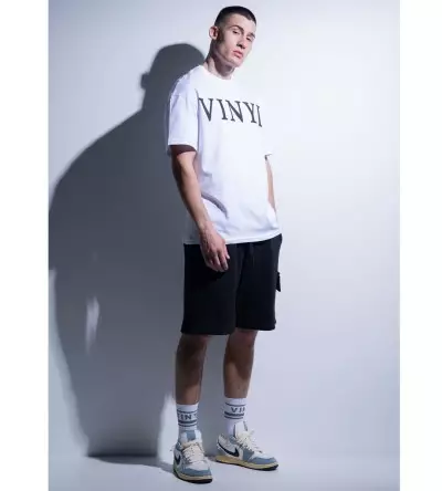 VINYL ΜΠΛΟΥΖΑ ΜΕ ΤΥΠΩΜΑ ΛΕΥΚΗ COTTON OVERSIZED ΑΝΔΡΙΚΗ