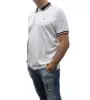 T-shirt τύπου polo μονόχρωμο λευκό