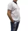 T-shirt τύπου polo μονόχρωμο λευκό