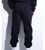 Vinyl φόρμα μαύρη με κέντημα cotton regular fit - needlecraft logo pants