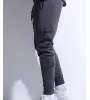 Vinyl φορμα γκρι με τυπωμα cotton regular fit - side logo sweatpant