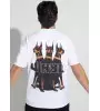 Vinyl μπλούζα με τύπωμα λευκή cotton oversized dogs gang t-shirt