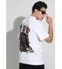 Vinyl μπλούζα με τύπωμα λευκή cotton oversized dogs gang t-shirt