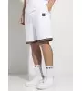 Vinyl βερμούδα με λάστιχο λευκή cotton regular fit - striped ends shorts