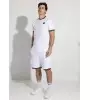 Vinyl βερμούδα με λάστιχο λευκή cotton regular fit - striped ends shorts