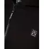 Vinyl ζακέτα μαύρη με ριπ τελείωμα cotton oversized off duty zip hoodie