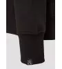 Vinyl ζακέτα μαύρη με ριπ τελείωμα cotton oversized off duty zip hoodie