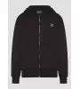 Vinyl ζακέτα μαύρη με ριπ τελείωμα cotton oversized off duty zip hoodie